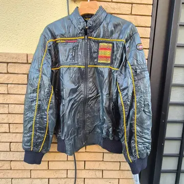 레어 포르쉐 점퍼 블랙 나일론 바이커 80's