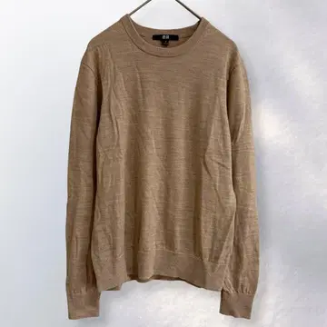 유니클로 UNIQLO 메리노 크루넥 스웨터 울 100% M [ c59
