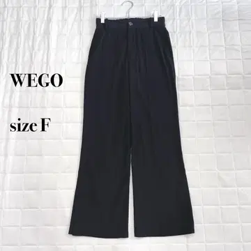 WEGO 와이드 팬츠 F 사이즈 블랙 밑단 슬릿 허리밴딩