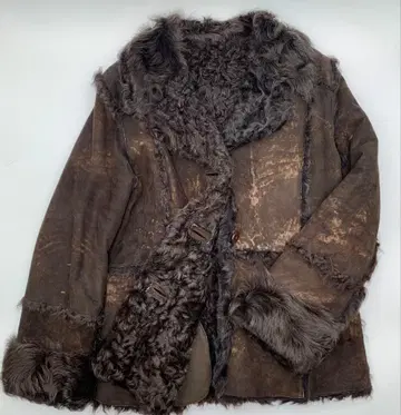 [ 고급 ] ALLEGRESSA 램 가죽 무스탕 숏코트 양가죽 사이즈 M