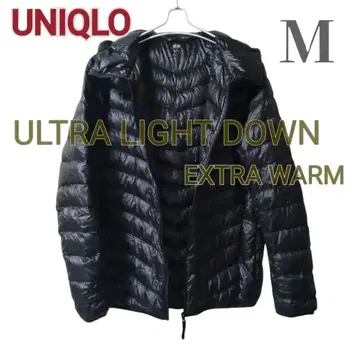 새상품급 유니클로 울트라 라이트 다운 후드 부착 M 블랙