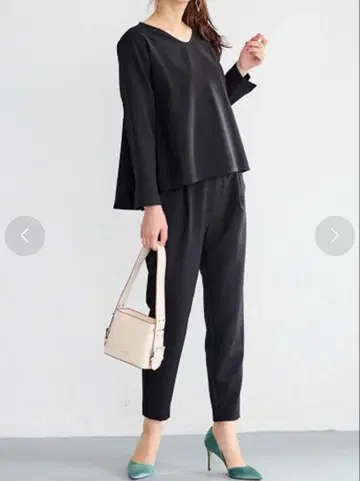 미사용 새상품 라난 Ranan 셋업 팬츠 L 블랙 졸업식 맘