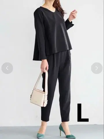 미사용 새상품 라난 Ranan 셋업 팬츠 L 블랙 졸업식 맘