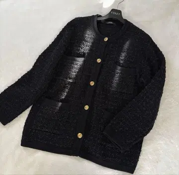 저널 스탠다드 리룸 골드 버튼 트위드 자켓