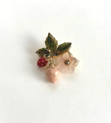 반돔 부티크 딸기와 꽃 브로치