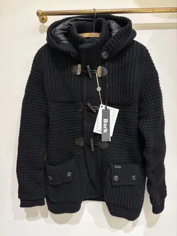 Bark 버크 니트 더플 코트 S 블랙 미사용 새상품