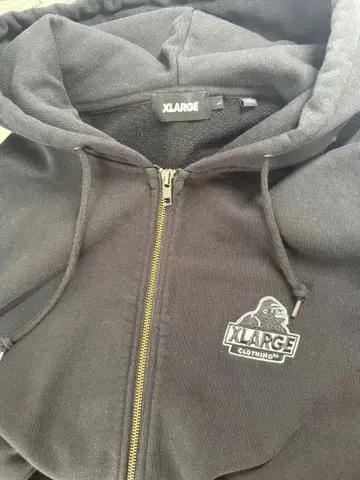 XLARGE 블랙 집업 후드티
