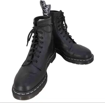 박스 포함 새상품급 닥터마틴 화이트 스티치 부츠 블랙 UK8 27.0cm