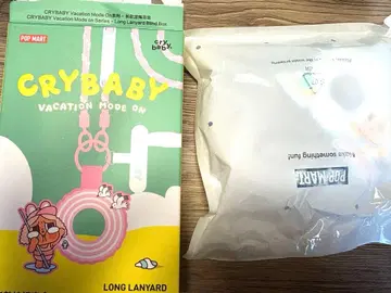 POP MART CRAYBABY 핸드폰 스트랩 스카이블루