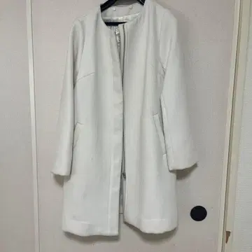 Heather 화이트 롱 코트