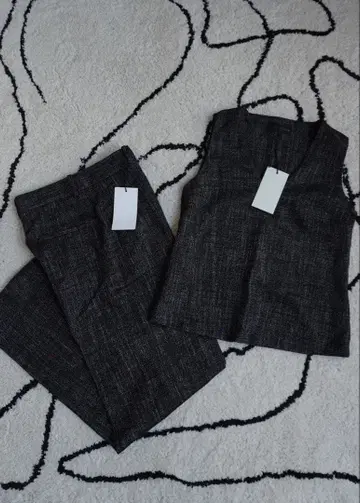 ZARA 다크 그레이 팬츠 셋업 미사용 택 포함