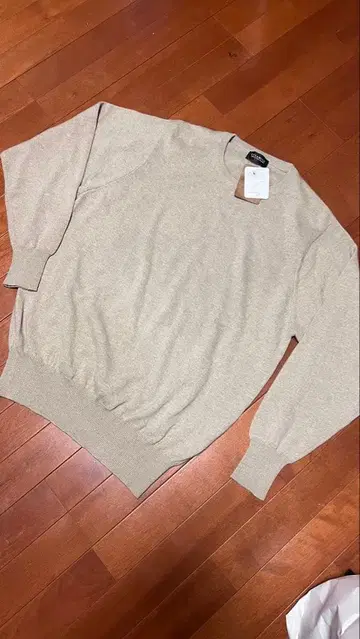 미사용 고급 캐시미어 100% 니트 스웨터 LL 사이즈