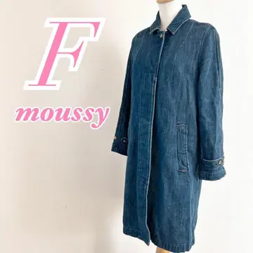 moussy 블루 데님 자켓 프리 사이즈 아우터 컬러 롱 기장