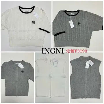 [ 새상품 5세트 묶음 판매 ] INGNI 케이블 니트 반팔 스웨터
