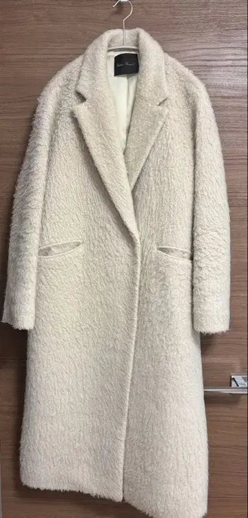 Urban Research 크림색 롱 코트 프리 사이즈