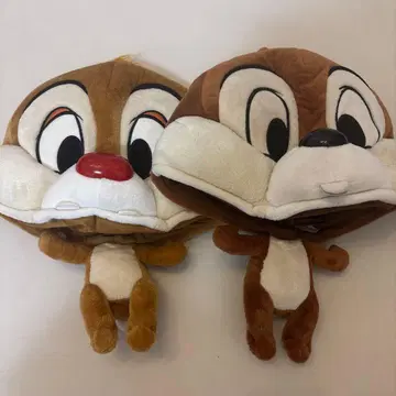 디즈니랜드 칩과 데일 봉제 인형 모자