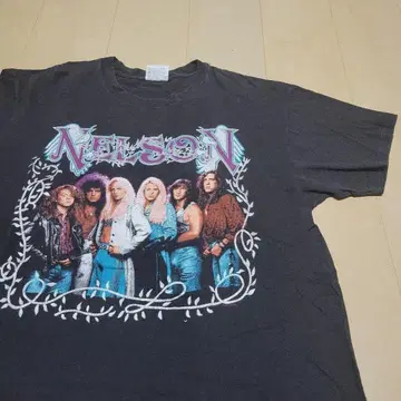 90s NELSON 밴딩 T 빈티지 USA제