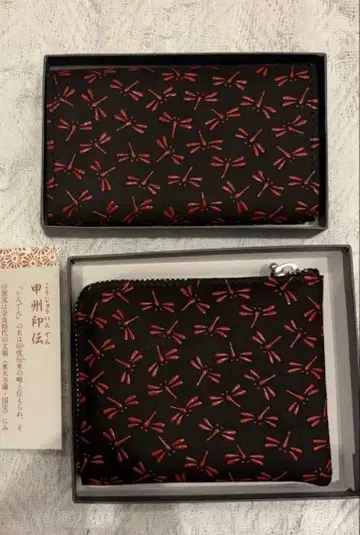 [ 미사용 ] 인덴야 고슈인덴 명함지갑과 코인 케이스 세트