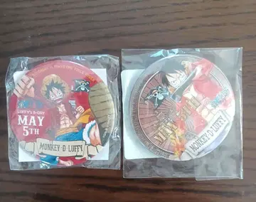 도쿄 원피스 타워 벌스데이 캔뱃지 루피 생일 캔뱃지 2개 세트