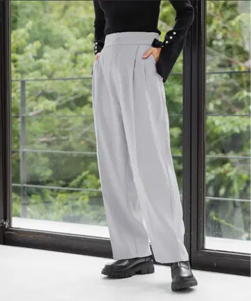 비 실루엣 턱 팬츠 free 사이즈