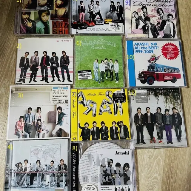 아라시(Arashi) 정규앨범 및 싱글앨범