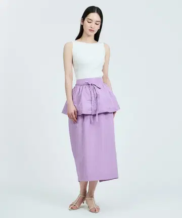택 포함 새상품 ESTNATION 에스트네이션 타프타 페플럼 스커트