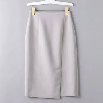 택 포함 새상품 UNITED ARROWS 랩 슬릿 타이트 스커트 그레이