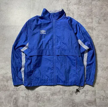 90's UMBRO 엄브로 자수 원 포인트 네이비 나일론 자켓