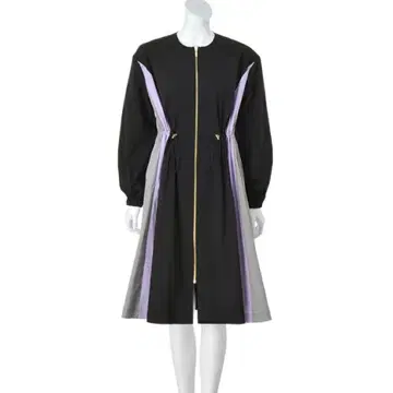 택 포함 새상품 Dinos 디노스 바이컬러 컬러 블록 노카라 코트