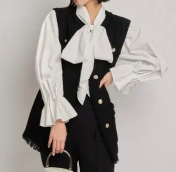 단시간 2회 착용/클리닝 완료 Mystrada 트위드 베스트 38