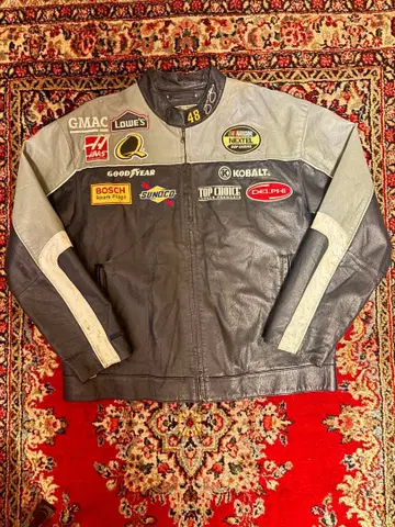 90s Chase Authentic nascar Lowes 가죽 자켓