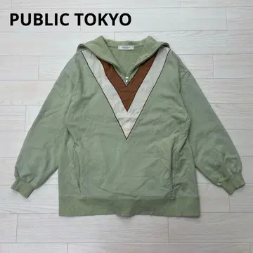 PUBLIC TOKYO 퍼블릭 도쿄 하프 지퍼 맨투맨