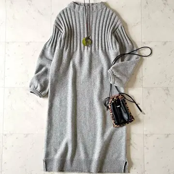 새상품급*투모로우랜드 계열 맥피 울 롱 원피스 36 그레이 긴팔