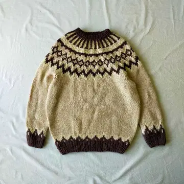 구제 의류 unknown 니트 스웨터 핸드 니트 노르딕 페어아일