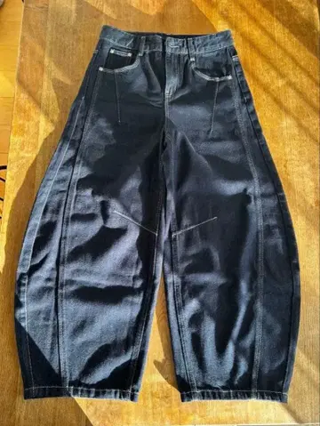 지저인 스티치 벌룬 인디고 데님 L2083