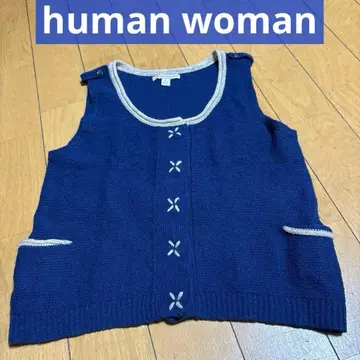 휴먼 우먼 블루 & 베이지 베스트!