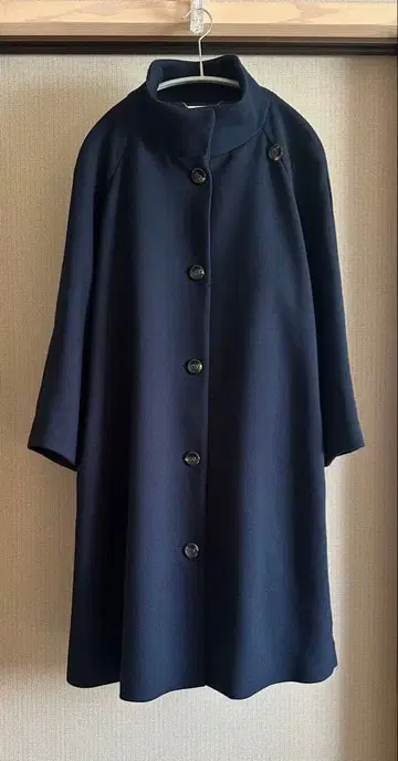 Mila Owen A라인 롱 코트 네이비