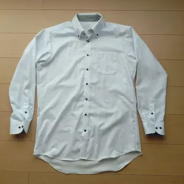 화이트 버튼 다운 셔츠 긴팔 LL 43-86 6개 묶음