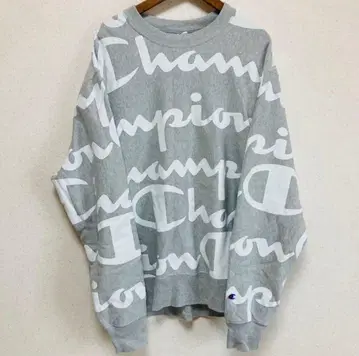 Champion 2XL 스크립트 올 패턴 리버스 위브