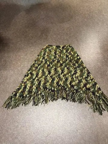 니트 스커트 80s 카모플라쥬