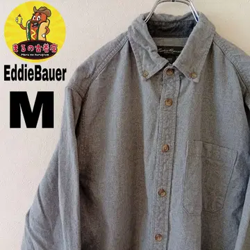 USA 구제 의류 EddieBauer 플란넬 셔츠 M 그레이