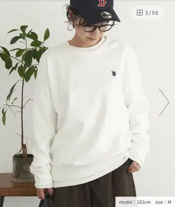 U.S.POLO ASSN 원포인트 로고 더블 페이스 맨투맨