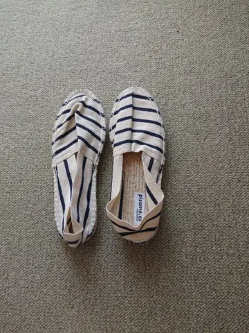 레어! 피사메 에스파드리유 슬립온 stripe navy