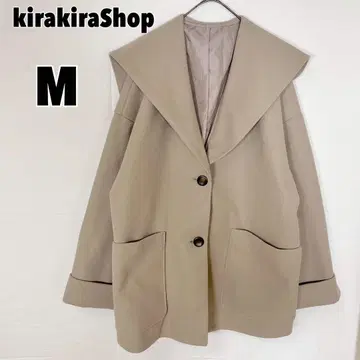 키라키라샵 (M) 니트 모사 세일러 카라 미들 코트