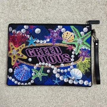 GREEDILOUS 클러치 미사용 오션 패턴 한국 브랜드