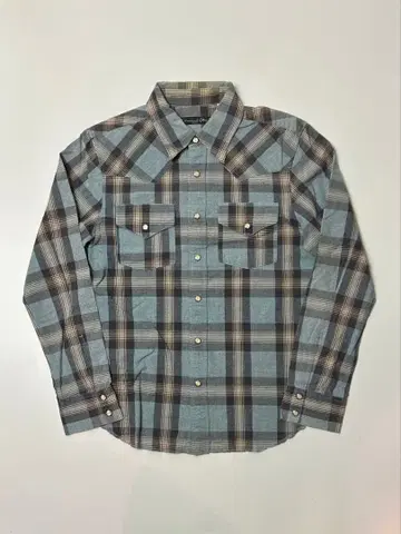 international gallery BEAMS 블루 체크 셔츠 M