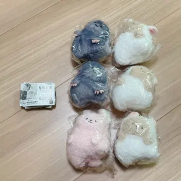 가챠가챠 치라리즈 봉제 인형 마스코트 키링 6개 묶음 판매
