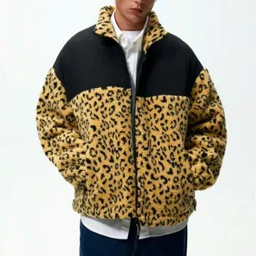 새상품급 ZARA/자라 보아 자켓 레오파드 M