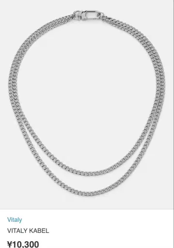 [ Vitaly ] Kabel 더블 체인 목걸이