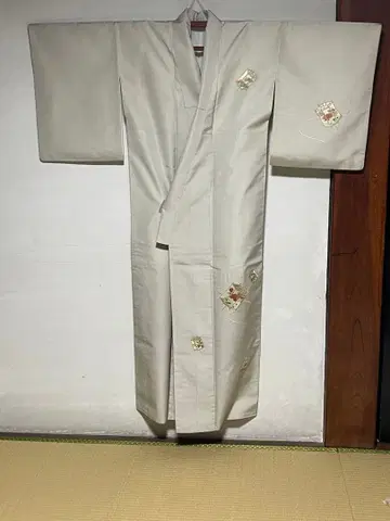 기모노 호몬기 순수 실크 맞춤 자수 오비 포함